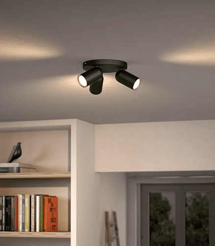 Светильник потолочный PHILIPS PONGEE 3xNW черн. 5,5W/GU10/IP20 438x503 в Материке - Вариант 3