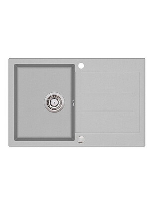 Мойка TESA SQT101-220AW 780х500мм гранит-аргент с вып.полуавтомат 238x286 в Материке