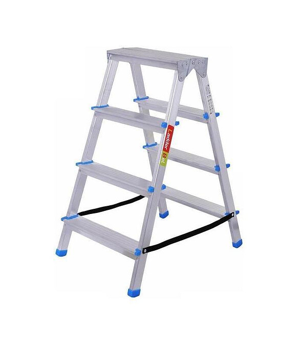 Лестница-стремянка LadderBel алюмин. 2-х сторон. 4-ступ. 586x674 Лестница-стремянка LadderBel алюмин. 2-х сторон. 4-ступ. 586x674 в Материке