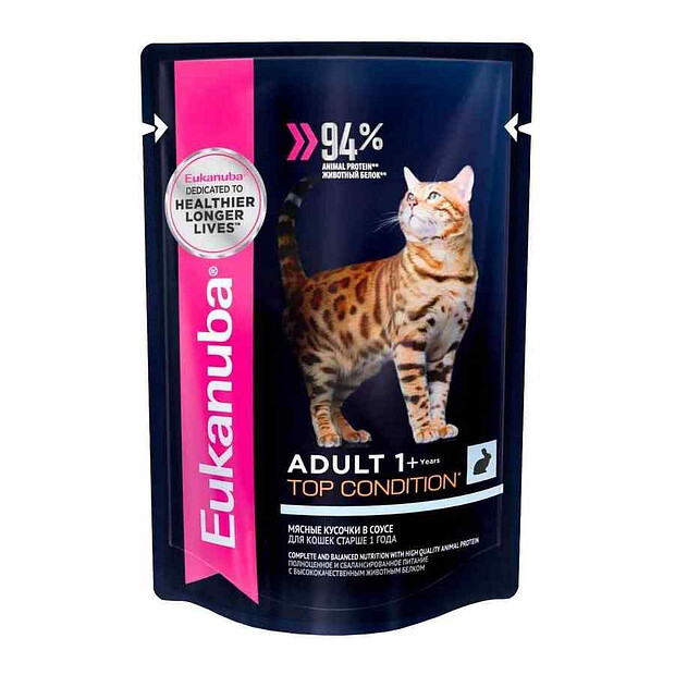 Корм для кошек EUK CAT Adult TC Rabbit влажный (85г) Royal Canin