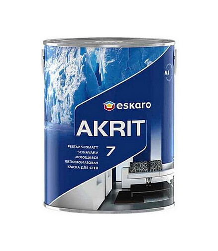 Краска Eskaro Akrit-7 шелк/матовая TR, 2,7л 438x503 в Материке