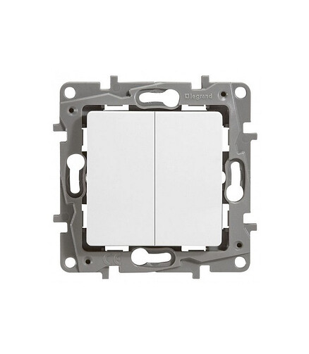 Выключатель Legrand ETIKA 672202 2кл. белый 438x503 в Материке