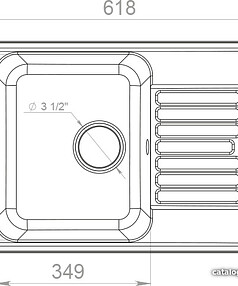 Мойка QUARZ GF-Z 13 (ECO 13), 620х480мм черный (без сифона)