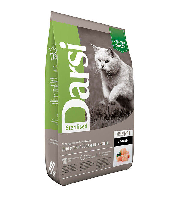Корм для кошек Дарси Sterilised курица (10кг) 586x674 Корм для кошек Дарси Sterilised курица (10кг) 586x674 в Материке