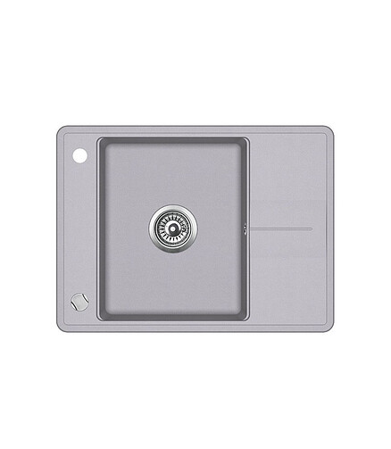 Мойка BELLA SQB102-202AW 670x500мм гранит-алюметаллик с вып.полуавтомат 438x503 в Материке