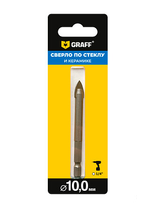 Сверло по стеклу и керамике GRAFF 10х81мм 238x286 в Материке