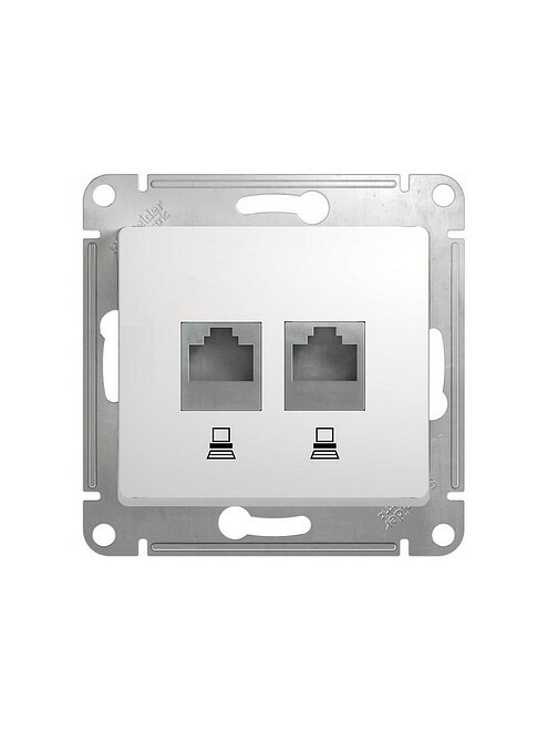 Розетка комп. SE GLOSSA GSL000185KK 2мест. белый 495x660 Розетка комп. SE GLOSSA GSL000185KK 2мест. белый 495x660 в Материке