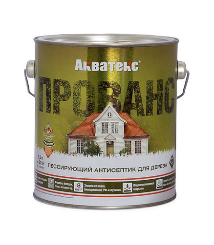Антисептик АКВАТЕКС ПРОВАНС белый, 2,5л 438x503 в Материке