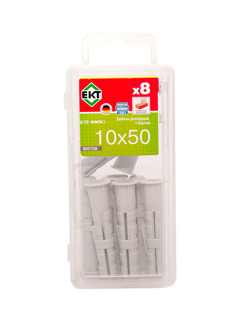 Дюбель распорный KEW KSD S 10х50 с бортом, нейлон B007208 (уп=8шт)_BOX 495x660 Дюбель распорный KEW KSD S 10х50 с бортом, нейлон B007208 (уп=8шт)_BOX 495x660 в Материке