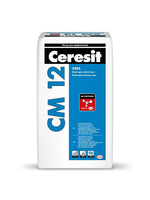 Клей CERESIT CM 12 для плитки грес, 25кг 495x660 Клей CERESIT CM 12 для плитки грес, 25кг 495x660 в Материке