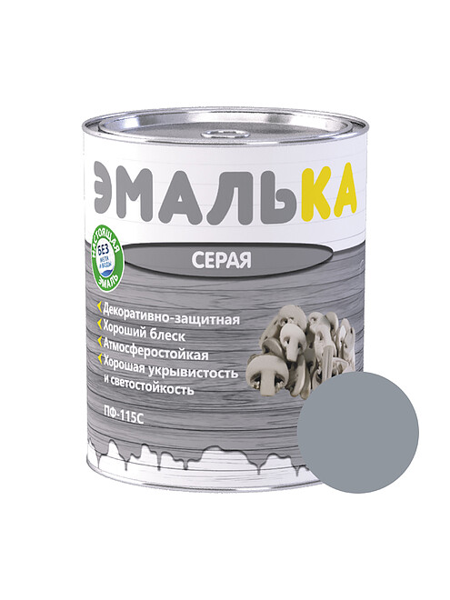 Эмаль ПФ-115С ЭМАЛЬКА серая 0,85кг 495x660 Эмаль ПФ-115С ЭМАЛЬКА серая 0,85кг 495x660 в Материке