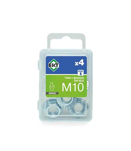 Гайка с фланцем M10 (уп=4шт) B006682_BOX 438x503 в Материке