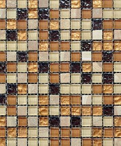 Мозаика стеклянная FORMOSA A-MMX08-XX-007 30х30_8мм (1шт)_COFFE