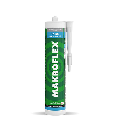 Герметик MAKROFLEX SX 101 санитарный белый, 300мл 438x503 в Материке
