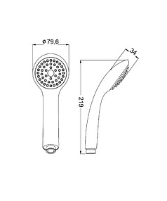 Лейка для душа А 11011 1F 238x286 в Материке - Вариант 2