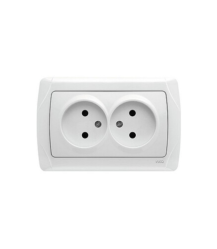 Розетка Viko CARMEN 90561055 2мест. белый 438x503 в Материке