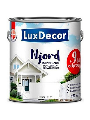Краска LuxDecor Njord антисептик д/древесины Полярный снег, 2,5л 238x286 в Материке