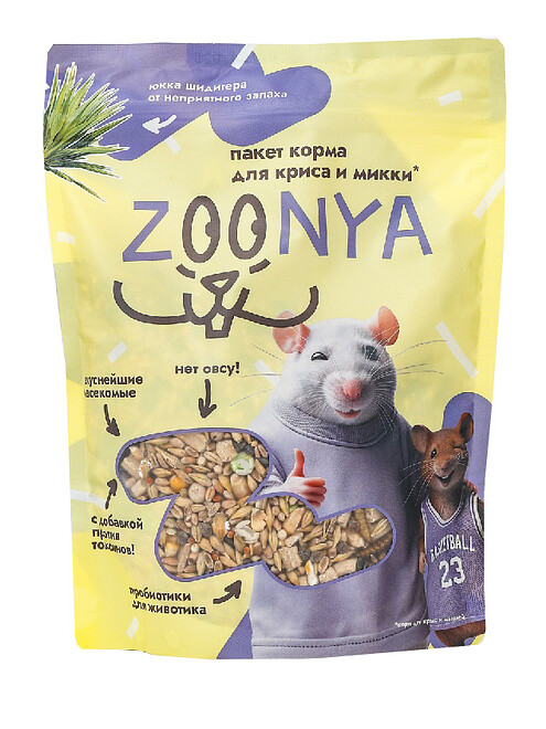 Корм для крыс и мышей Zoonya (0,5кг) 495x660 Корм для крыс и мышей Zoonya (0,5кг) 495x660 в Материке