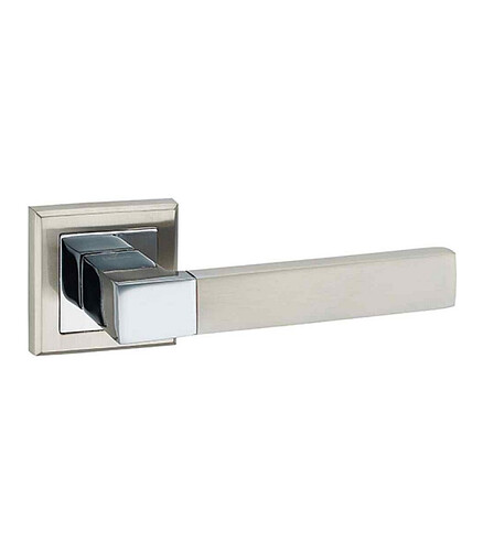 Ручка дверная LOCKIT БАРИ AL (SN/PC), мат.хром/хром (уп=2шт) 438x503 в Материке