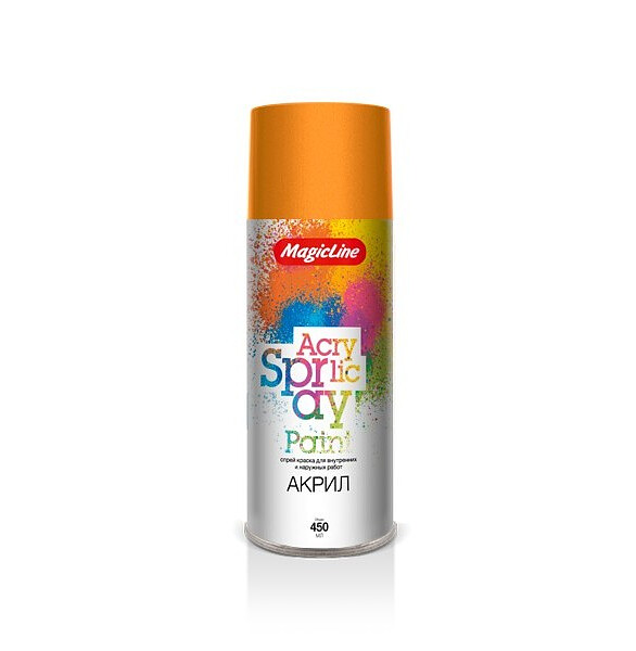 Краска аэроз. MagicLine акрил. желто-оранжевая, 265г 586x674 Краска аэроз. MagicLine акрил. желто-оранжевая, 265г 586x674 в Материке