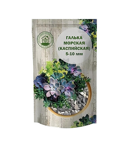 Галька морская (каспийская) СЗТК фракция 5-10мм (0,5кг) 438x503 в Материке