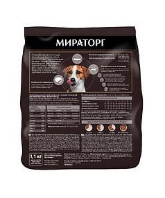 Корм для собак мелких пород МИРАТОРГ Meat с нежной телятиной (1,1кг)