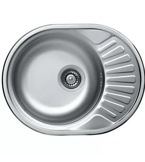 Мойка врезная EC 257 D-L 450X570мм нерж.декор 0,6мм левая (без сифона) 495x660 Мойка врезная EC 257 D-L 450X570мм нерж.декор 0,6мм левая (без сифона) 495x660 в Материке