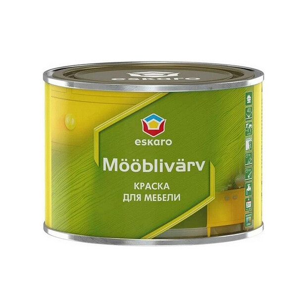 Краска Eskaro Mooblivarv акриловая д/мебели полумат. 0,45л