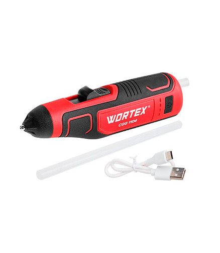 Пистолет клеевой аккум. WORTEX CGG1104 4В 7мм 438x503 в Материке