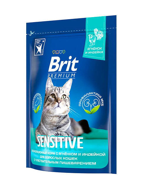 Корм для кошек Brit Premium Sensitive ягненок, индейка (0,4кг) 495x660 Корм для кошек Brit Premium Sensitive ягненок, индейка (0,4кг) 495x660 в Материке