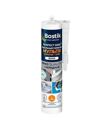 Клей-герметик BOSTIK Perfect Seal Мульти белый, 290мл 438x503 в Материке