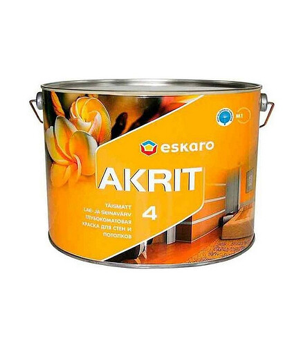Краска Eskaro Akrit-4 глубокоматовая, 9,5л 438x503 в Материке