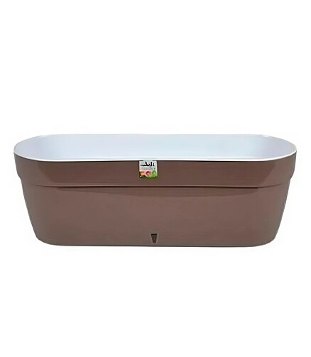 Ящик балконный ASTI с автополивом (50x17см) пластик шаде AST500SHD/WHT 438x503 в Материке
