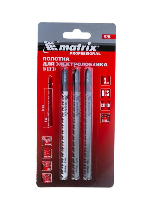 Пилка д/лобзика по дереву MATRIX T301CD 3шт/уп. 495x660 Пилка д/лобзика по дереву MATRIX T301CD 3шт/уп. 495x660 в Материке
