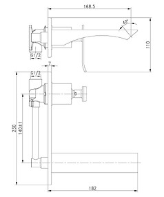 Смеситель CONTEST LM5826CW (для умывальника) встраиваемый