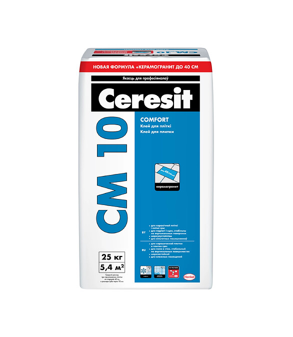 Клей CERESIT CM 10 для плитки, 25кг 586x674 Клей CERESIT CM 10 для плитки, 25кг 586x674 в Материке