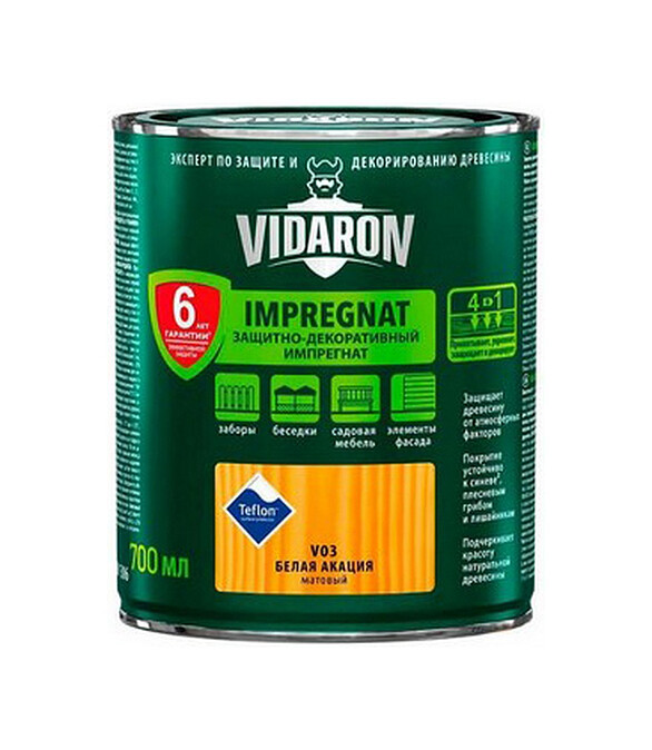 Пропитка Vidaron Импрегнат акация белая, 0,7л 586x674 Пропитка Vidaron Импрегнат акация белая, 0,7л 586x674 в Материке