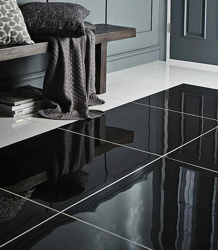 Керамогранит Spolo Ceramic Z-BLACK 60х60 см 1,44 м2 цвет черный 438x503 в Материке