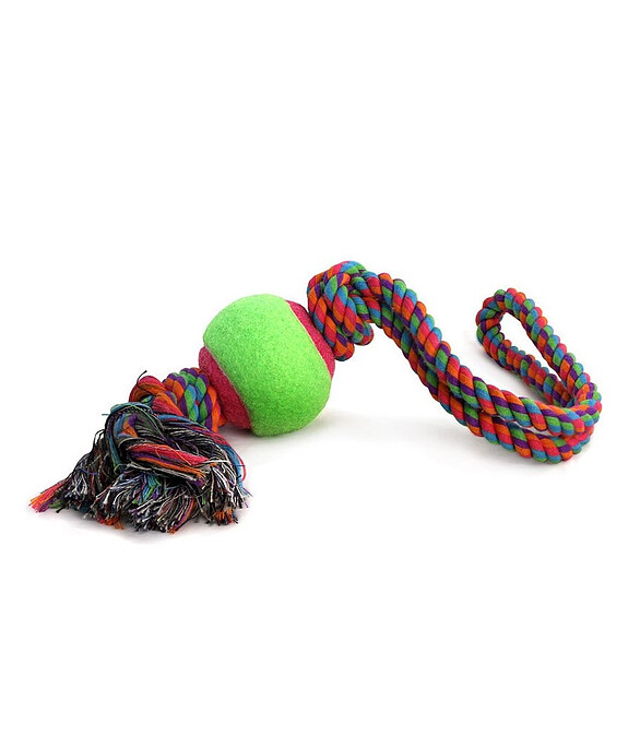 Игрушка для собак Triol "Верёвка с петлей", 2 узла и мяч (d6,5*45 см) 586x674 Игрушка для собак Triol "Верёвка с петлей", 2 узла и мяч (d6,5*45 см) 586x674 в Материке