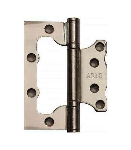 Петля дверная накладная универсальная ARNI 100*75 (CP) (уп=2шт) 438x503 в Материке