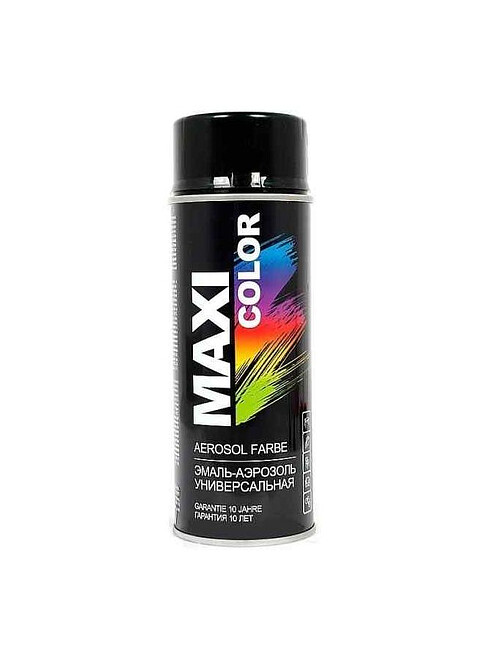 Эмаль аэроз. MAXI COLOR чёрная глянцевая, 400мл 495x660 Эмаль аэроз. MAXI COLOR чёрная глянцевая, 400мл 495x660 в Материке