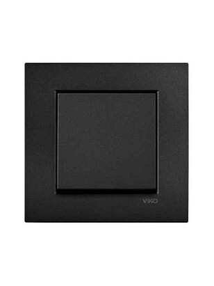 Выключатель Viko NOVELLA 92105501 1кл. черный 238x286 в Материке