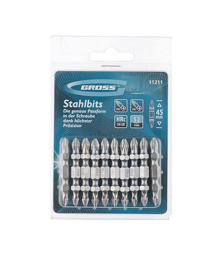 Бита GROSS двустор. PH2/PH1 45мм 10шт/уп. 438x503 в Материке - Вариант 4