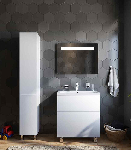 Тумба GEM NEW M90FSX07522WG32 75см push-to-open белый-глянец 438x503 в Материке - Вариант 3