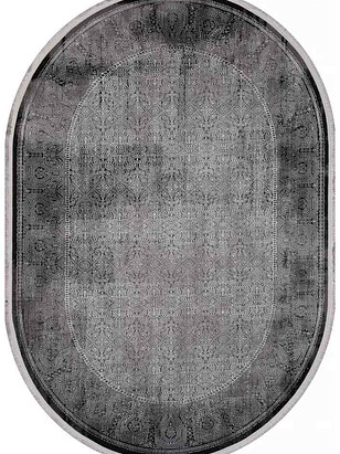 Ковер LISSABON SI003G Grey/Grey 156*230, овал 238x286 в Материке
