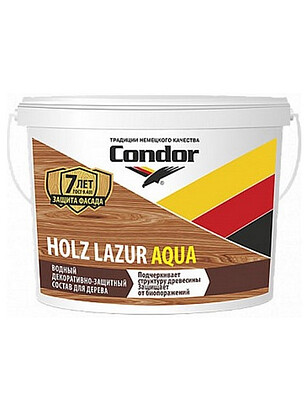 Состав Condor Holz Lazur Aqua натуральный, 9кг 238x286 в Материке