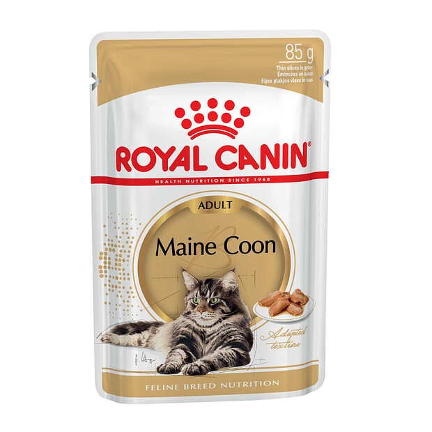 Корм для кошек Мэйн Кунов с 15мес. кусочки в соусе Maine Coon (85г) Royal Canin