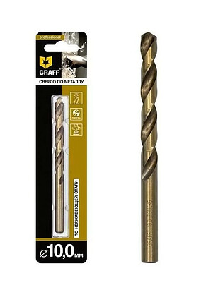 Сверло по металлу и нерж.стали GRAFF кобальт 10.0мм 238x286 в Материке