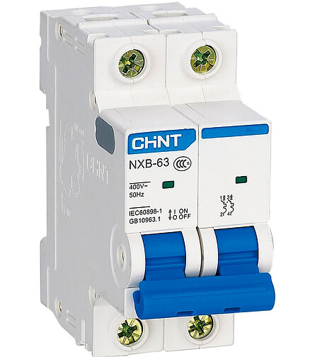 Выключатель автоматический CHINT NXB-63S 2P 20А 438x503 в Материке