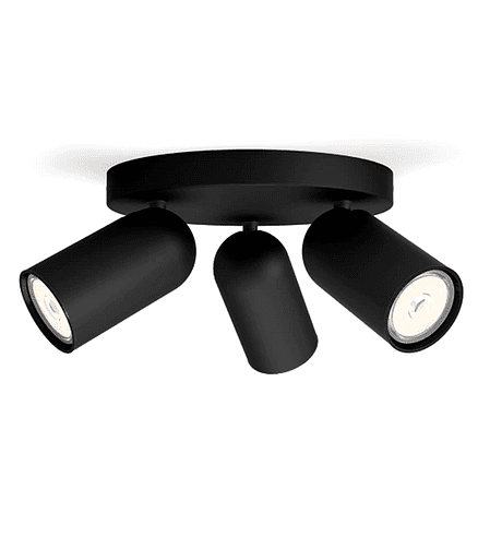 Светильник потолочный PHILIPS PONGEE 3xNW черн. 5,5W/GU10/IP20 438x503 в Материке